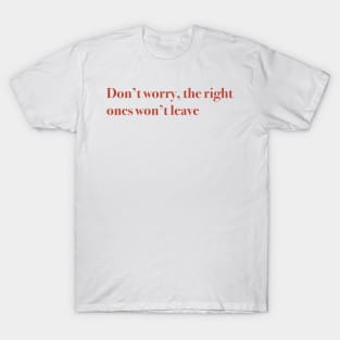 Don’t worry, right ones won’t leave aesthetic T-Shirt